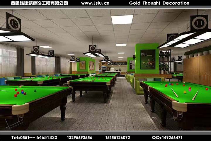合肥臺球廳裝修 合肥臺球廳裝修